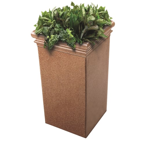 Commercial Zone® StoneTec® Tall Planter,  19" x 19" x 33", Sedona